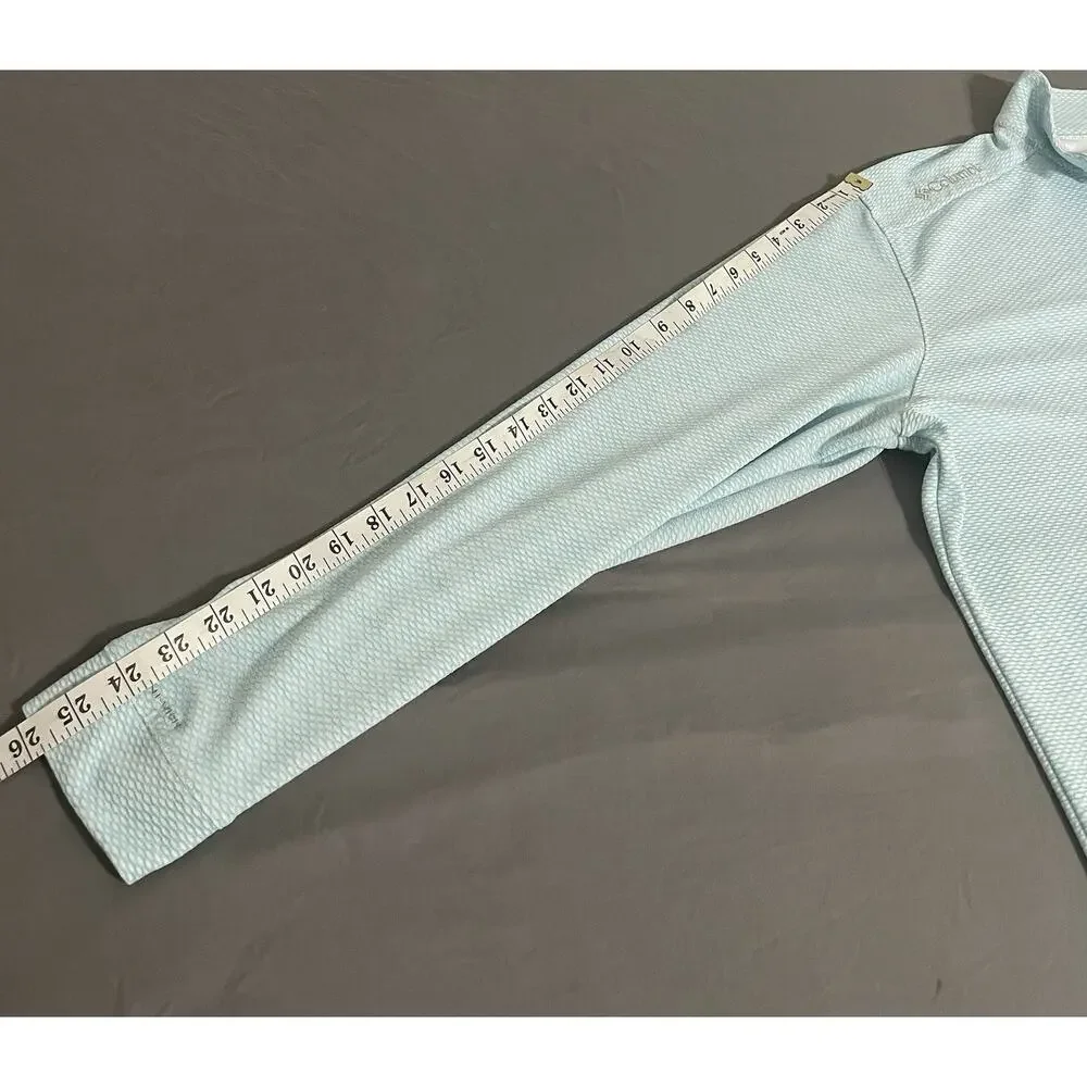 Columbia Men’s 1/4 Zip Pullover XL Light Blue Kentucky Derby Excellent